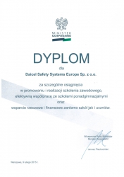 Diploma of the Minister of Economy
